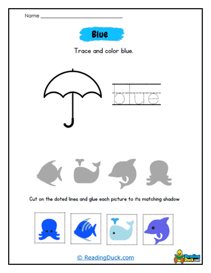 Underwater Match Worksheet