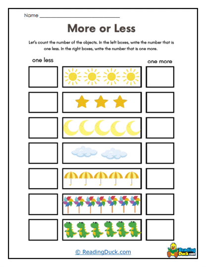 Sunny Numbers Worksheet