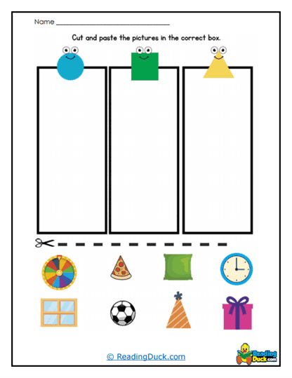 Shape Sorter Worksheet