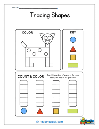 Dog Shapes Worksheet
