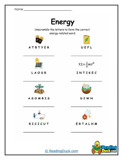 Term Jumble Worksheet