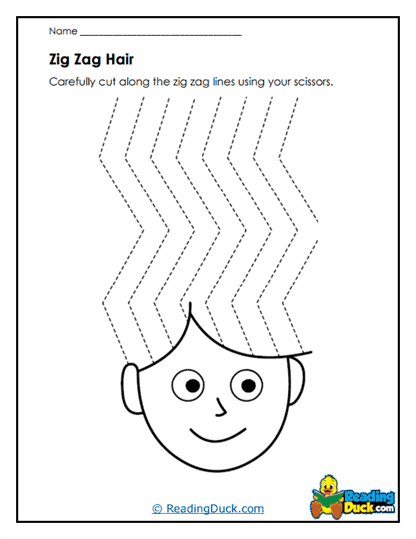 Zigzag Hair Worksheet