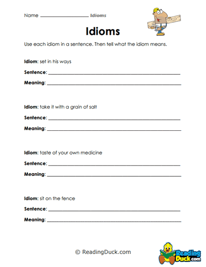 Sentence Sense Worksheet
