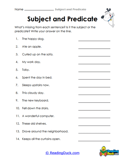 The Missing Piece Worksheet