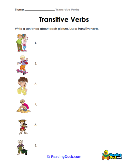 Transitive Visuals Worksheet