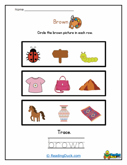 Color Row Worksheet