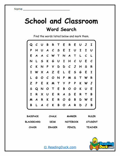 Word Search Challenge Worksheet