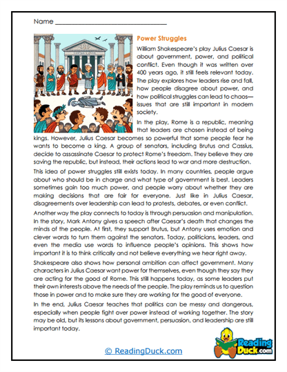 Power Clash Worksheet
