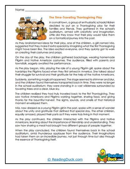 Time Travel Play Worksheet