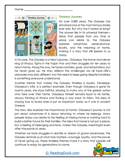 Timeless Themes Worksheet