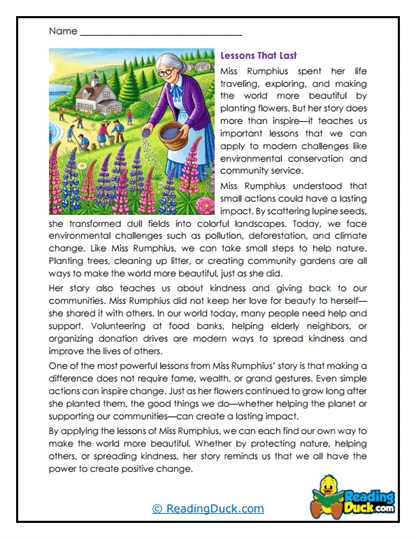 Lasting Lessons Worksheet