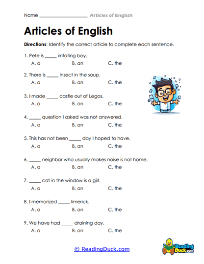 Take Your Pick Worksheet