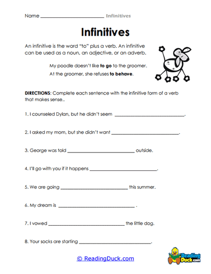 Verb Connect Worksheet