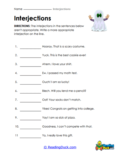 Replace and React Worksheet