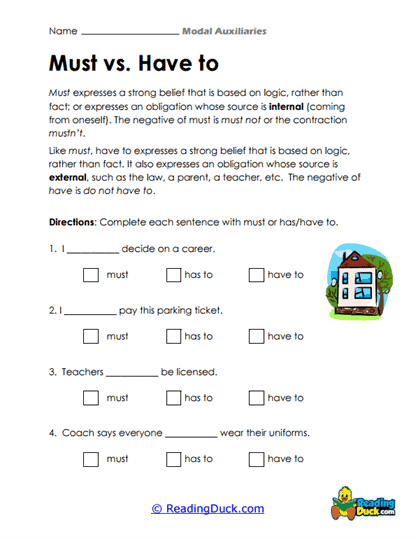 Must Have Matters Worksheet