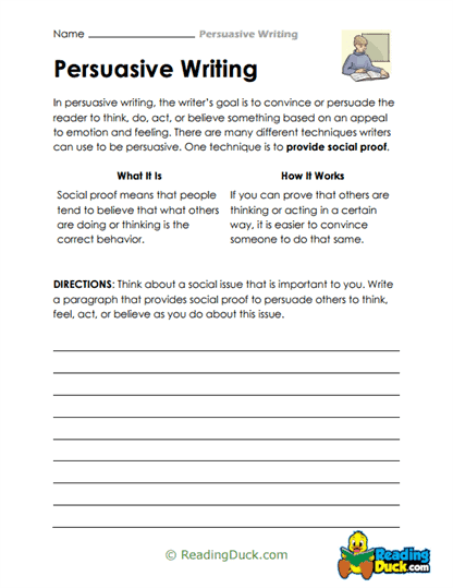 Social Proof Worksheet