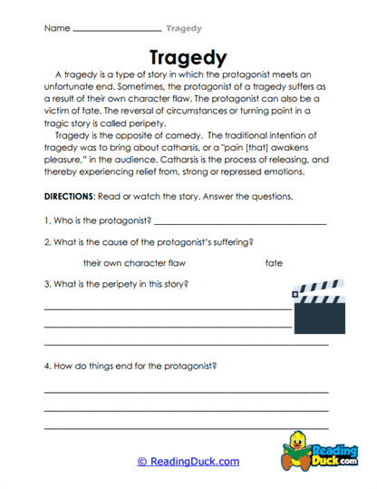 Tragic Journey Worksheet