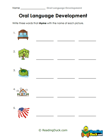 Rhyme Time Worksheet