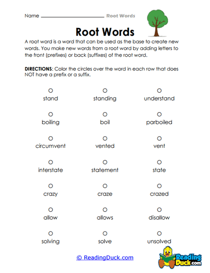 Root Finder Worksheet