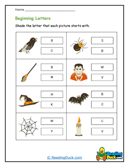 Spooky Sounds Worksheet