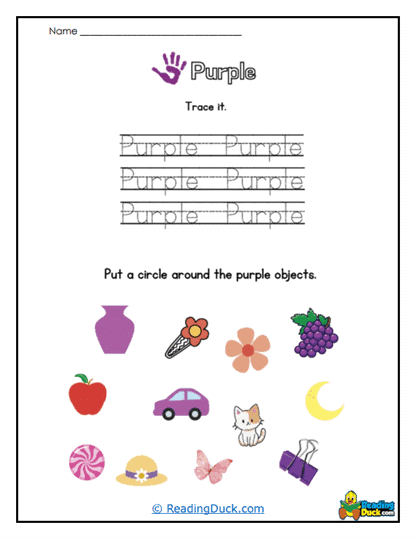 Purple Search Worksheet