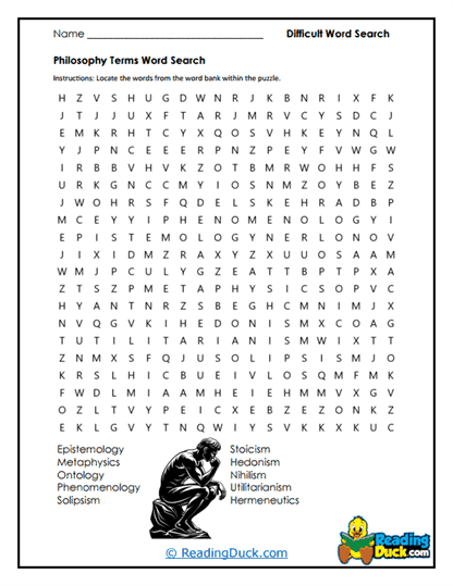 Philosophy Ponderings Worksheet