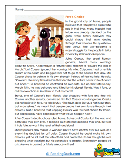 Fateful Choice Worksheet