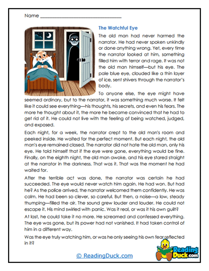 Watchful Eye Worksheet