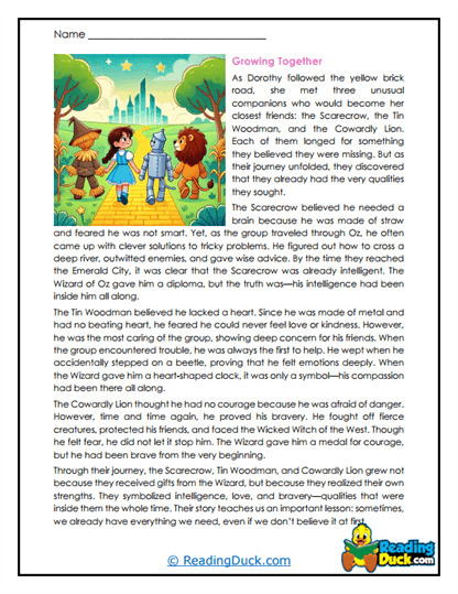 Friendship Grows Worksheet