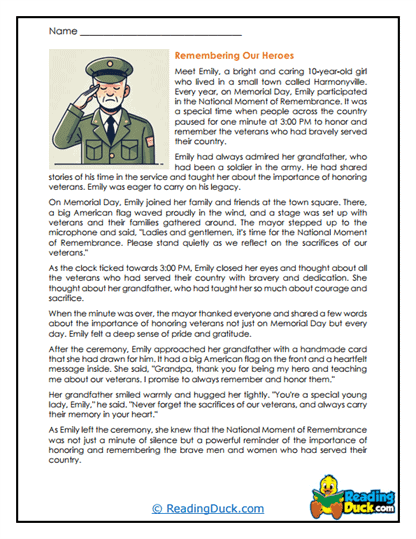 Moment of Reflection Worksheet