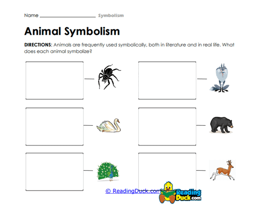 Animal Icons Worksheet