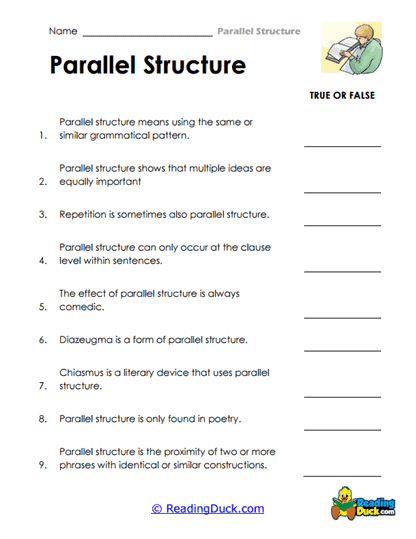 True or False Fun Worksheet