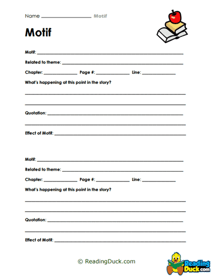 Motif Snapshot Worksheet