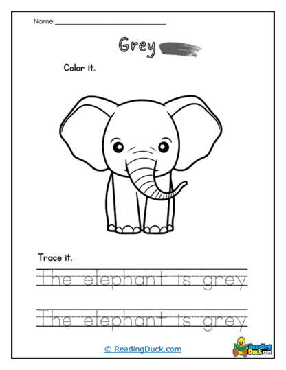 Grey Tracing Worksheet