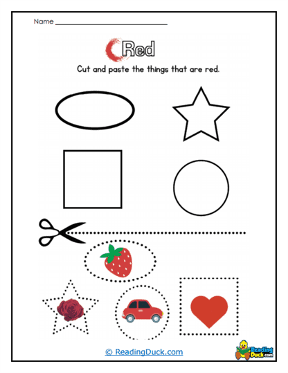 Shape Cutouts Worksheet
