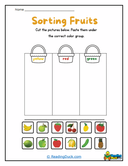 Fruit Colors Worksheet