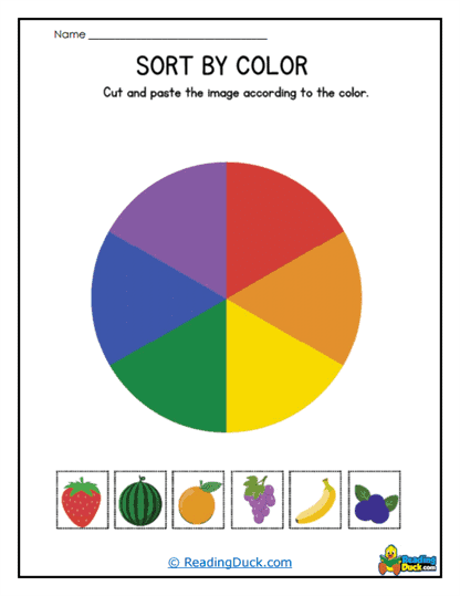 Color Wheel Match Worksheet