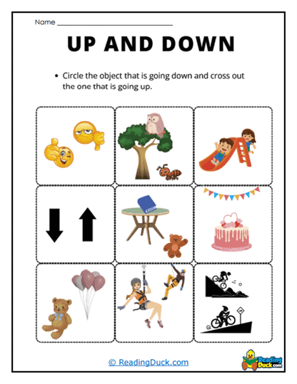 Up & Down Challenge Worksheet