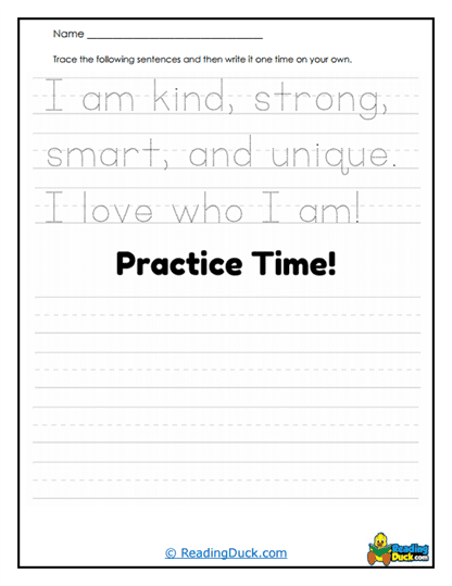 Self-Love Worksheet