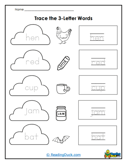 Simple Words Worksheet