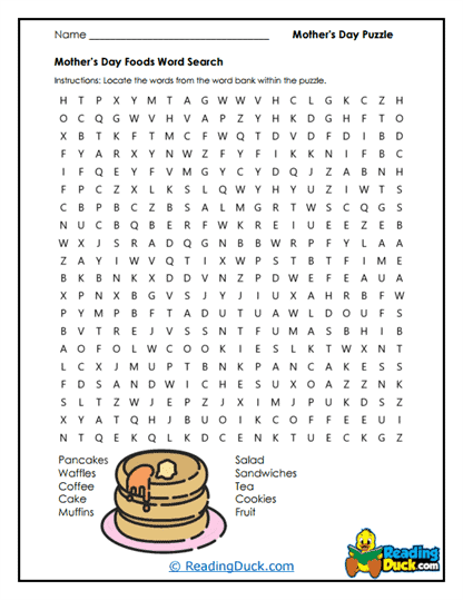 Food Fest Worksheet