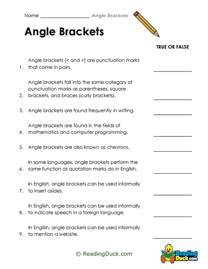 True or False Talk Worksheet