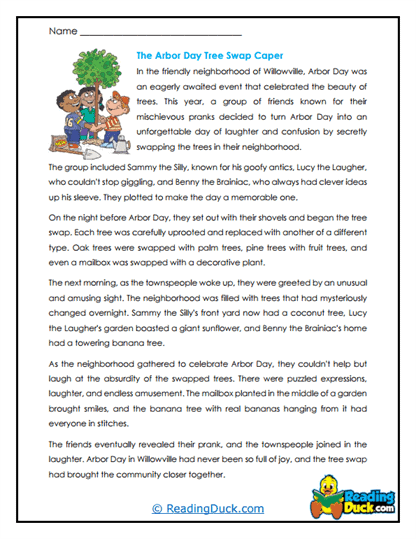 Tree Swap Shenanigans Worksheet