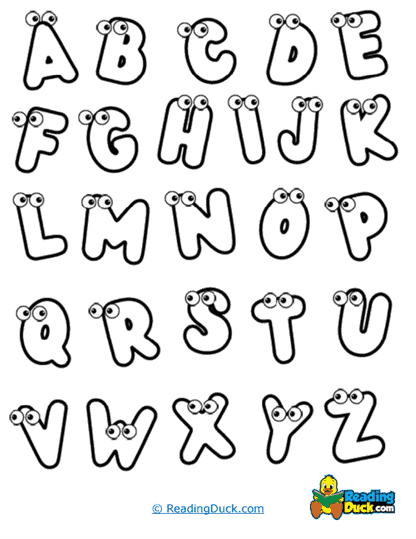 Googly Eyes Alphabet Worksheet