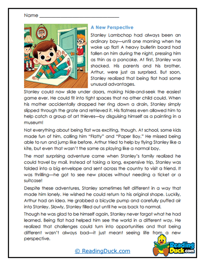 Flat Stanley Worksheets