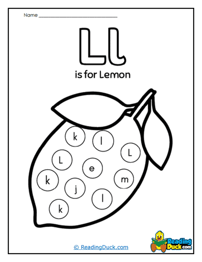Lemon Leap Worksheet