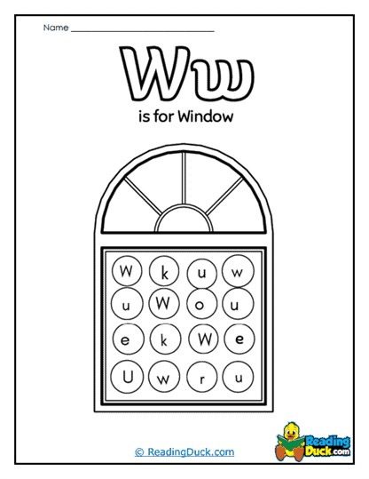 Window Watch Worksheet