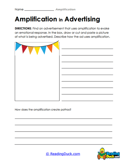 Amplification in Advertising Worksheet