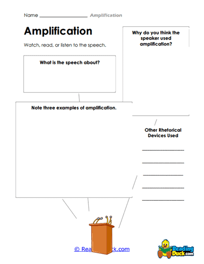 Speech Analysis Organizer Worksheet