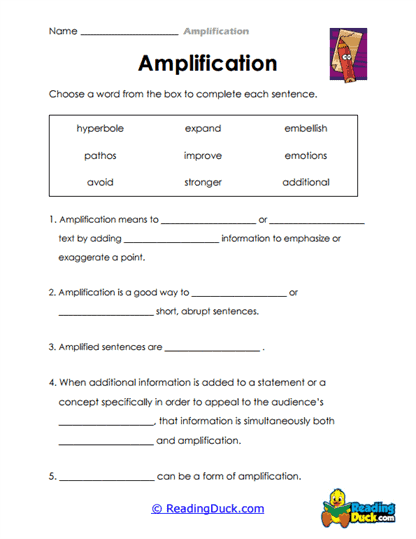 Vocabulary Builder Worksheet